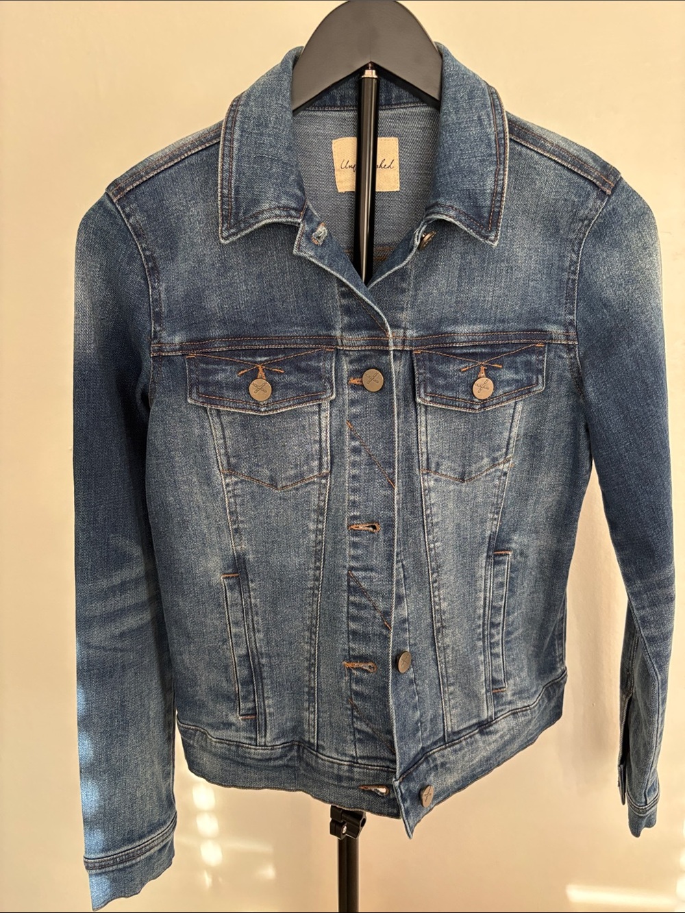 Classic Indigo Denim Jacket - Blue by Unbranded